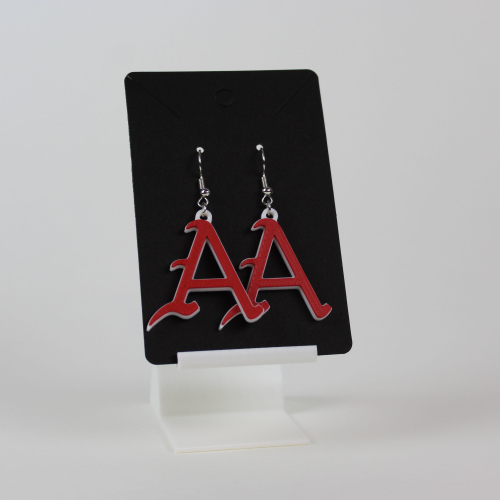 Razorbacks A Letter Earrings