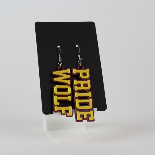 Wolf Pride Word Earrings