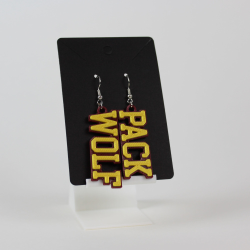 Wolf Pack Word Earrings