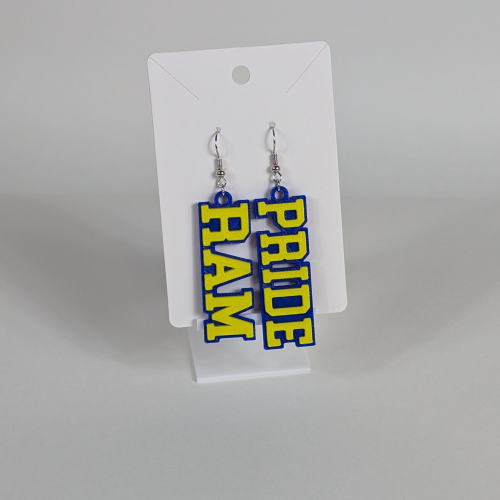 Ram Pride Word Earrings